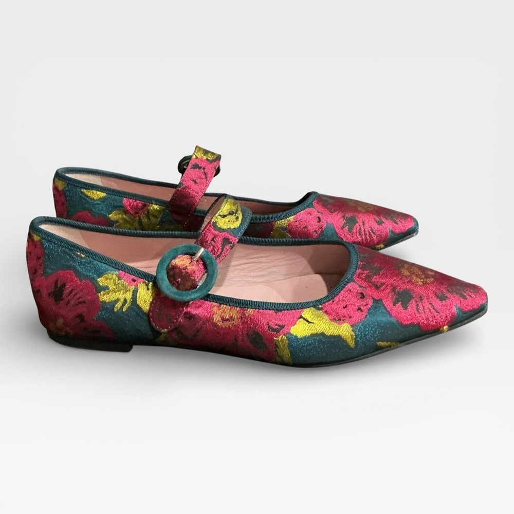 Pretty Ballerinas Tyra Jacquard‎ Mary Jane Ballet Flats Menorca 37.5 / 7